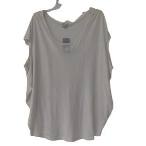 NWT  Splendid Women's White Sleeveless Size Med/Lrg Fashion Tee $60 K343